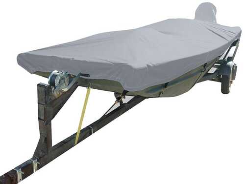 Carver Poly-Flex II Styled-to-Fit Boat Cover f/12.5' Open Jon Boats - Grey