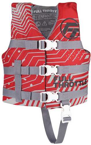 Full Throttle Child Nylon Life Jacket - Red