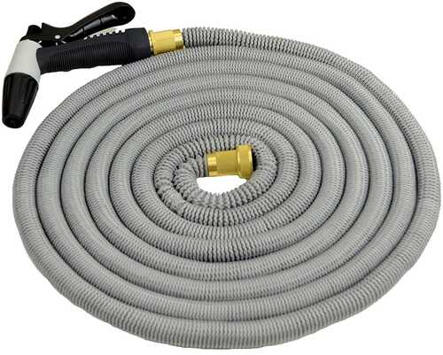 HoseCoil Expandable 50' Grey Kit w/Nozzle & Bag