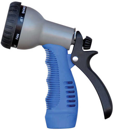 Hosecoil Rubber Tip Nozzle With 9 Pattern Adjustable Spray Head & Comfort Grip