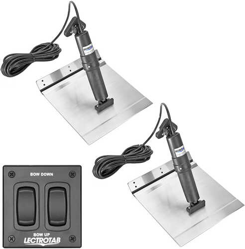 Lectrotab Xka Aluminum Alloy Trim Tab Kit With Rocker Switch - 12 X 18