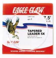 Eagle Claw Tapered Leader 7X 9ft Md#: LDR90-7X