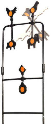 Gamo Spinner Target Resettable - Animal Targets - Corrosion Resistant Powder Coating - 24 Orange Bullseye stickers inclu