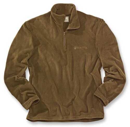 Beretta Light Polar Fleece Half-Zip, Brown, Large