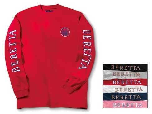 Beretta 75377 T-Shirt Double Logo Long Sleeve Large