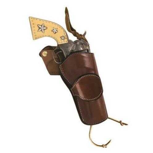 Bianchi California Outlaw Cowboy Holster Crossdraw, Fits 4.75" Left Hand, Leather, Tan