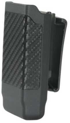 Carbon-Fiber Single Magazine Case Stack 9mm/.40 Cal - Black Built-In Tension Spring keeps Your Secure But a