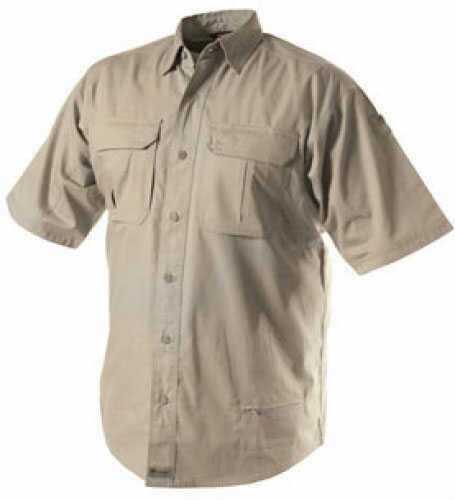 Warrior Wear Lightweight Tactical Shirts Khaki - 2X-Large - Short Sleeve - Durable 5.1 Oz. Poly/Cotton Ripstop Construct