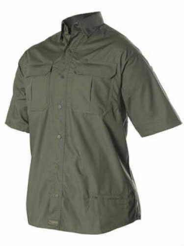 Warrior Wear Lightweight Tactical Shirts Olive Drab - X-Large - Short Sleeve - Durable 5.1 Oz. Poly/Cotton Ripstop Const