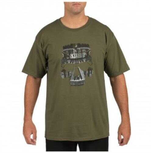 5.11 Inc Short Sleeved Logo Tshirt Ar Skull Olive Drab Green Large