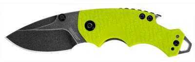 Kershaw Shuffle Folder 2.375 in Blackwash Plain Lime GFN