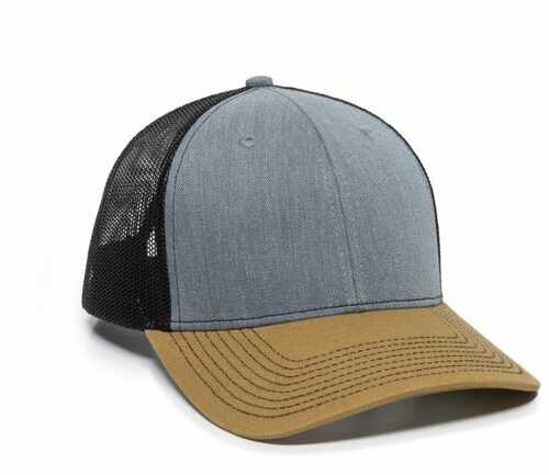 Outdoor Cap Heathered Grey/black/old Gold Hat Size A