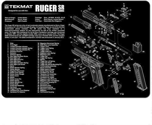 TekMat Ruger SR 9 (SR 40) - 11X17In