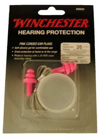 Winchester Earplugs Corded 26Db With Case Pink Md: 99892