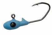 Gene Larew Lures Crappie Pro 1/48oz Overbite Sickle Mo'Glo Jigheads Blue 10pk 148OBS17