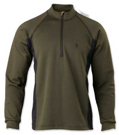 Browning Full Curl Wool Base Layer Shirt, 1/4 Zip- Loden- 3Xl