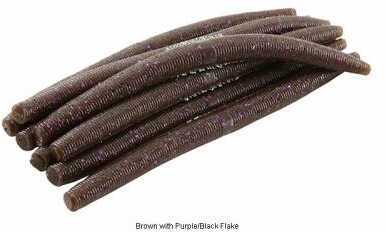 Okuma Fishing Tackle Armor Tube Worm- 5.5 In.- Brown With Purple