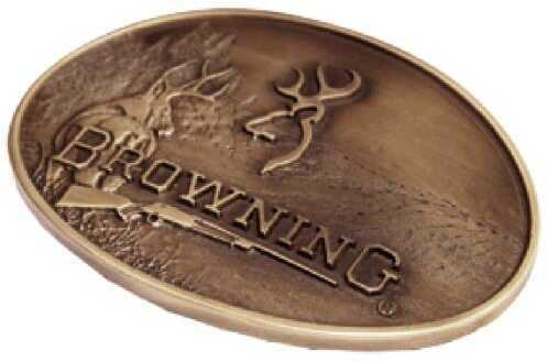 Browning Deer Brass Belt Buckle