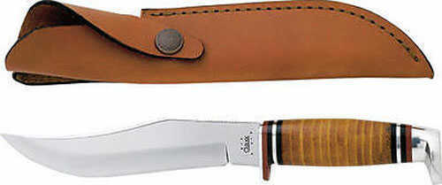 Case Hunter Polished Leather 5 Fixed Blade Stainless Knife