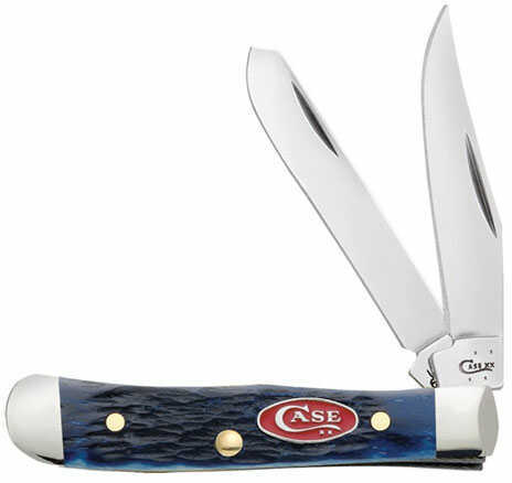 Case Jigged Navy Blue Bone Tiny Trapper Stainless Knife