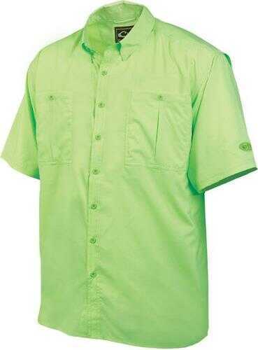 Drake Waterfowl Systems Flyweight Shirt with Vented Back Short Sleeve, Small, Bright Green