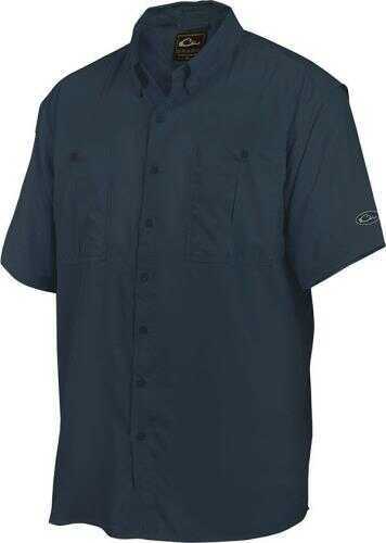 Drake Waterfowl Systems Flyweight Shirt with Vented Back Short Sleeve, Small, Navy