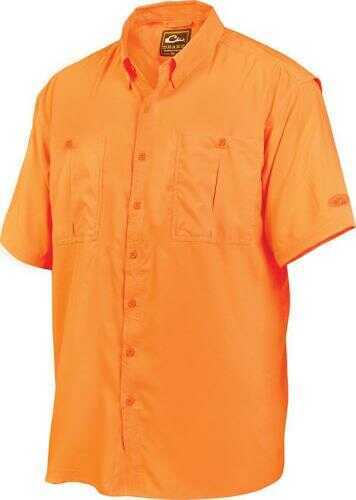 Drake Waterfowl Systems Flyweight Shirt with Vented Back Short Sleeve, Large, Orange