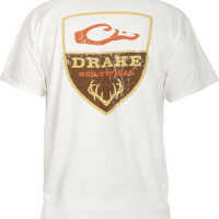 Drake Waterfowl Non-Typical Short Sleeve Logo T-Shirt, White, 2XL Md: DT5000-WHT-5