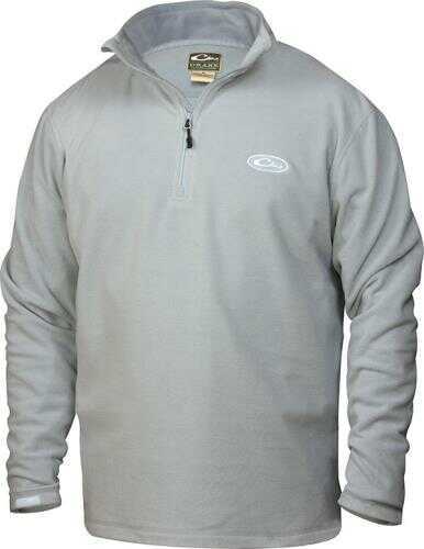 Drake 1/4 Zip Fleece Pullover Gray Small