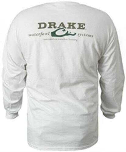 Drake Waterfowl Long Sleeve Shirt With Logo White Small Md: DW17212