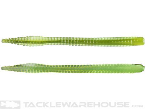 NetBait 6" Contour Worm 10bg Watermelon Chartreuse