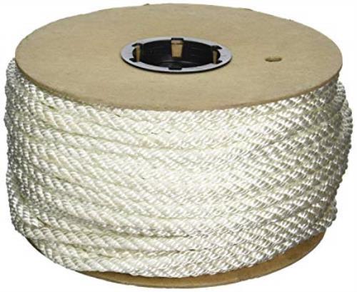 Wallace Cordage Nylon White Solid Braid 1800# 300' - Natural