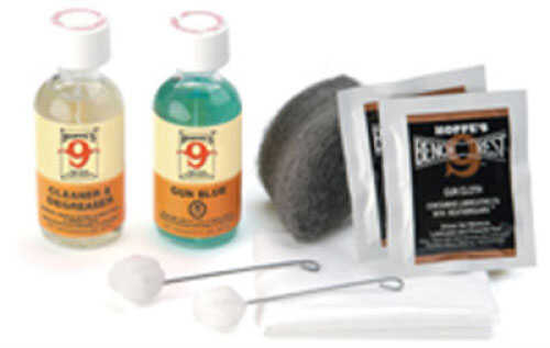 Hoppes Gun Blue Kit Excellent For restoring Wear Spots On Metal - COntains: 2 Oz Cleaner & Degreaser