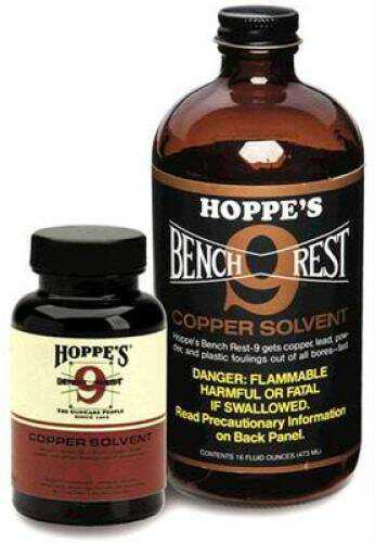 Hoppes No. 9 Bench Rest Copper Solvent Pint bottle Model: BR916