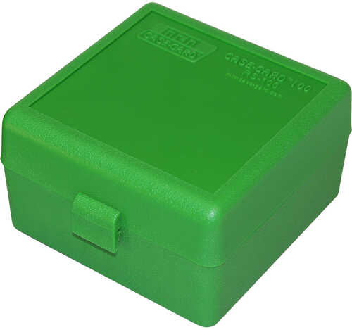 MTM Ammo Box 100 Round Flip-Top 223 204 Ruger 6X47 Green Rs-100-10