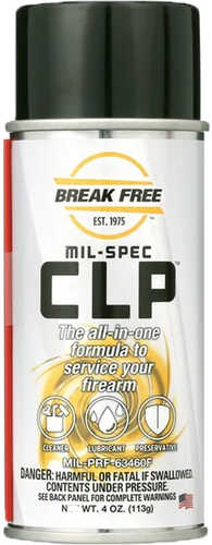 Break Free Mil Spec CLP Gun Oil 4 oz. Aerosol Model: CLP-2-1