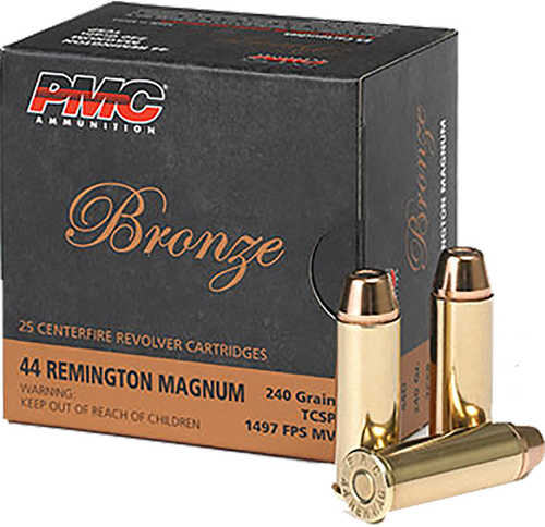 PMC Bronze Pistol Ammo 44 Rem. TC-SP 240 gr. 25 rd. Model: 44D