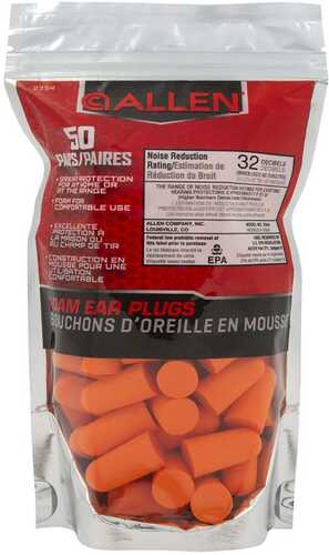 Allen Foam Ear Plugs Orange 50 pk. 