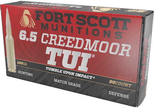 Fort Scott Munition Rifle Ammo 6.5 Creedmoor 130 gr. TUI 20 rd. Model: 6.5CM-130-SCV2