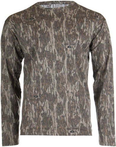 Habit Bear Cave Camo Tee Long Sleeve Mossy Oak New Bottomland Large Model: TS10006-014-L