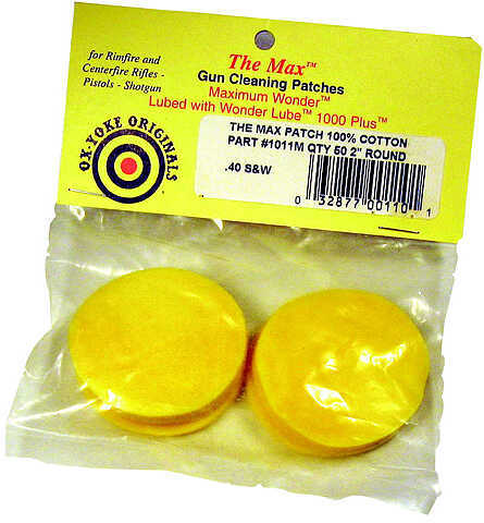 Ox-Yoke Max Patch 2 1/2In .45-.58 Cal. 50/Pk