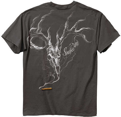 Buck Wear Smoke Skull T-Shirt Xl S/S Charcoal