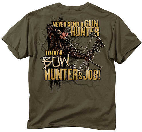 Buck Wear Bow Hunters Job T-Shirt Md S/S Olive