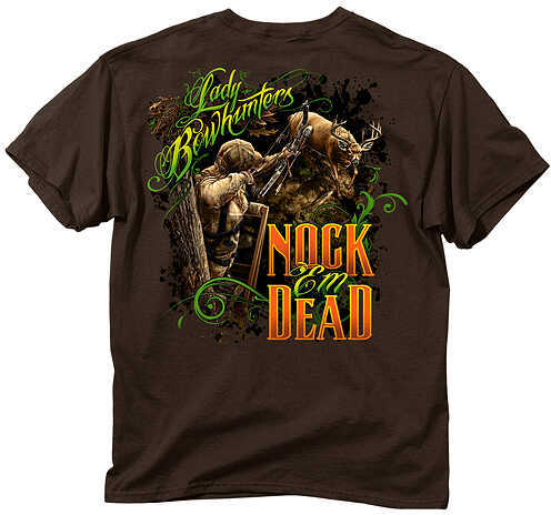 Buck Wear Nock Em Dead T-Shirt Sm S/S Chocolate