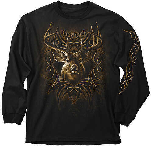 Buck Wear BW Tribal Rack L/S T-Shirt Md L/S Black