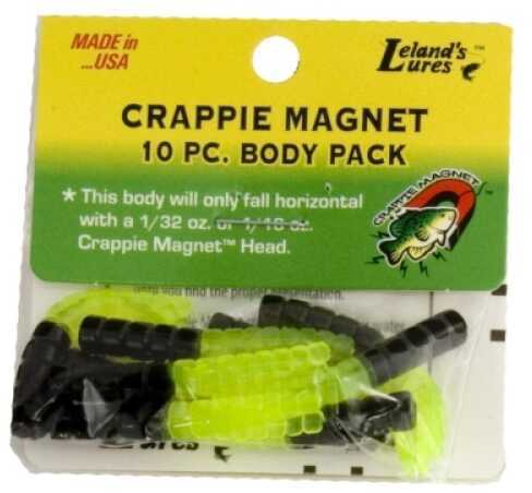 Leland Crappie Magnet Body 15Pk Black/Chartreuse Md#: Cm15-Bc