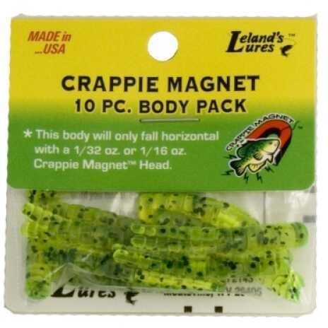 Leland Crappie Magnet Body 15Pk Chartreuse W/Black Flake Md#: Cm15-CBF