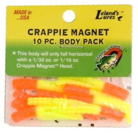 Leland Crappie Magnet Body 15Pk Orange/Chartreuse Md#: Cm15-OC