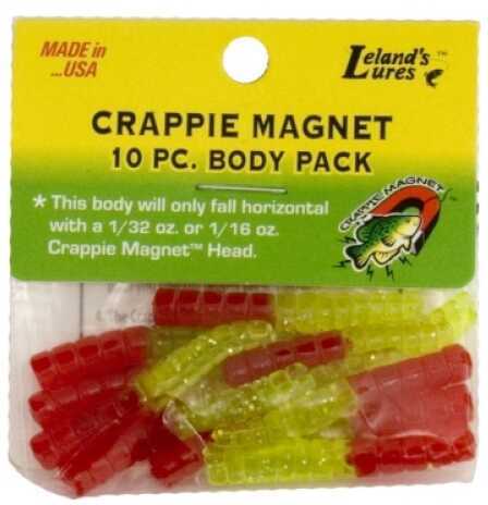 Leland Crappie Magnet Body 15Pk Red/Chartreuse Flash Md#: Cm15-RCF