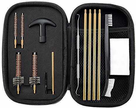 223 / 5.56 AR-15 Rifle Gun Cleaning Kit in Zippered Organizer Compact Case